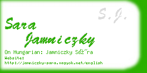 sara jamniczky business card